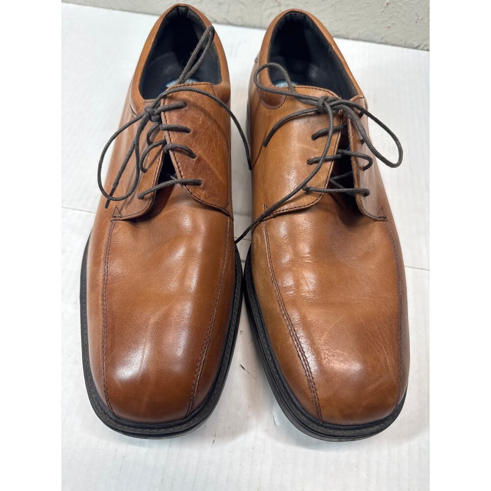 Nunn Bush Mens Marcell Bicycle Toe Oxford‎ Dress Brown Leather Shoes Size 12